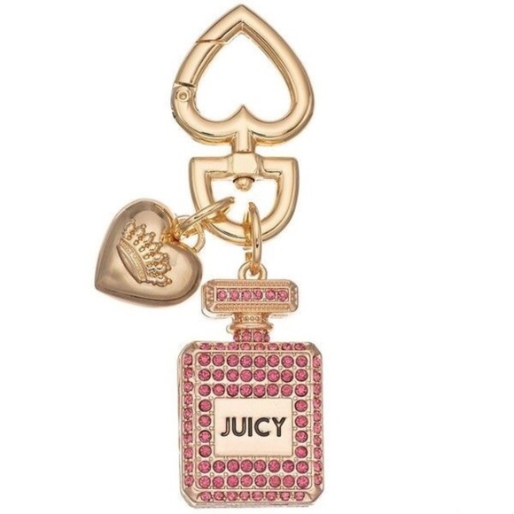 Juicy Couture Accessories - Juicy Couture Pink Crystal Perfume Key Chain NWT